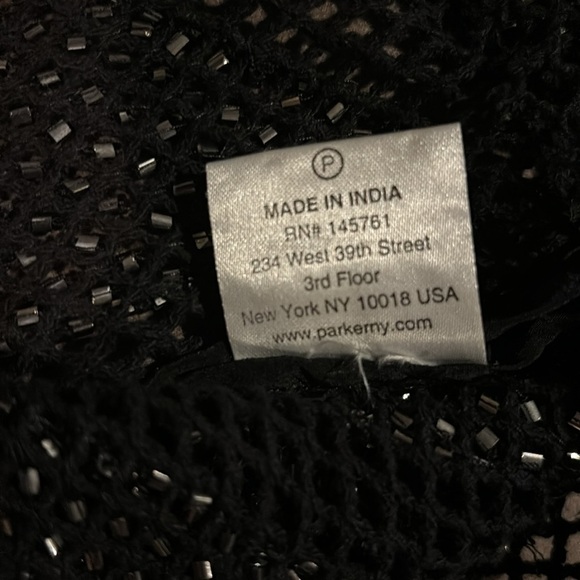 Parker Black and Gold Beaded Silk Sequin Top Size Small - Picture 8 of 9